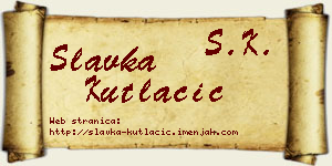 Slavka Kutlačić vizit kartica